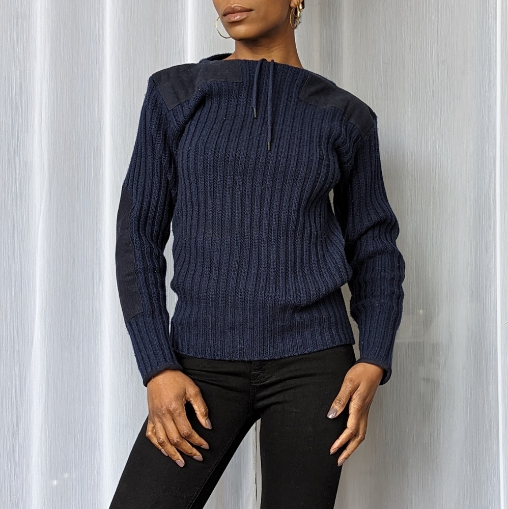 N.Peal 007 Unisex Ribbed Army Sweater Limited Edition XXS